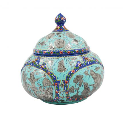 شکلات خوری برنج قلم زنی (22 cm)
